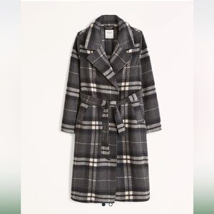 Abercrombie wool- blend blanket coat size Small